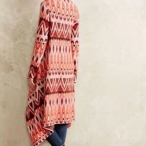 Anthropologie Sleeping on Snow Jacquard Blanket Cardigan, Size Medium